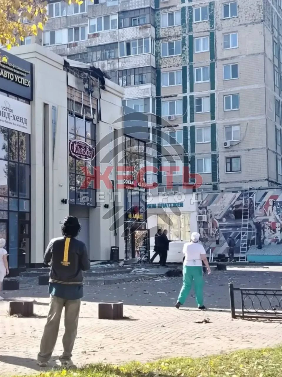 Дрон атаковал магазин на Щорса в районе «Семейного рынка»