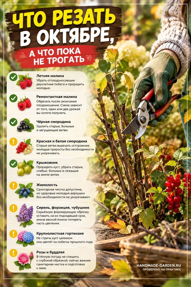 Что резать в октябре, а что пока не трогать