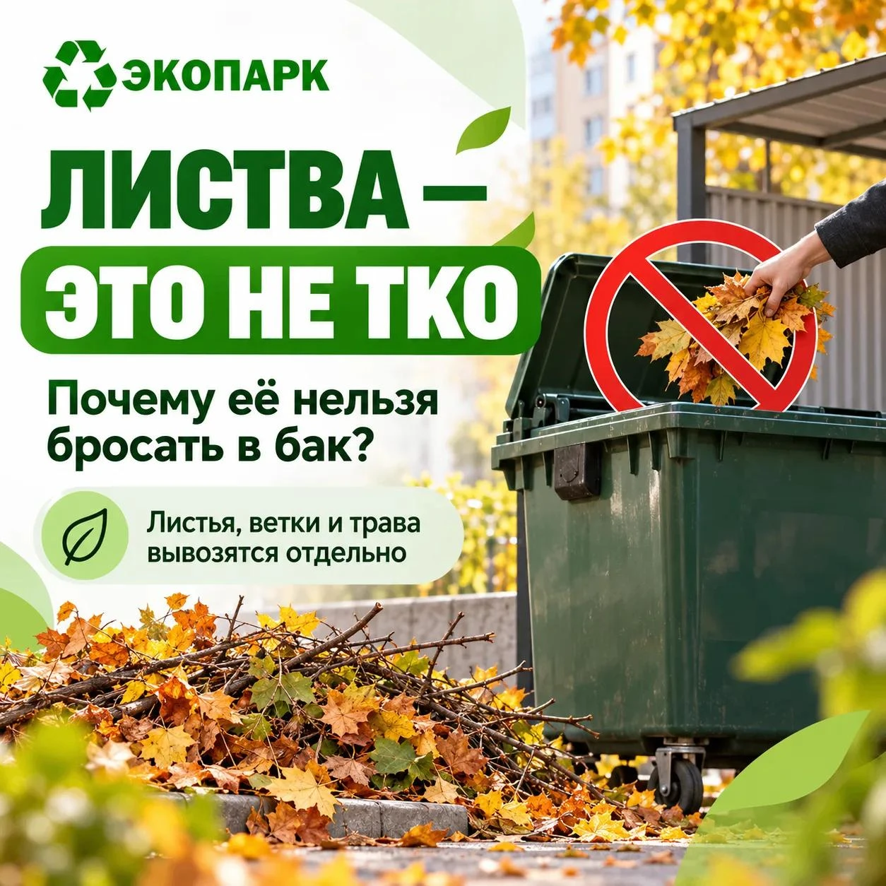 Почему листва — это НЕ ТКО?