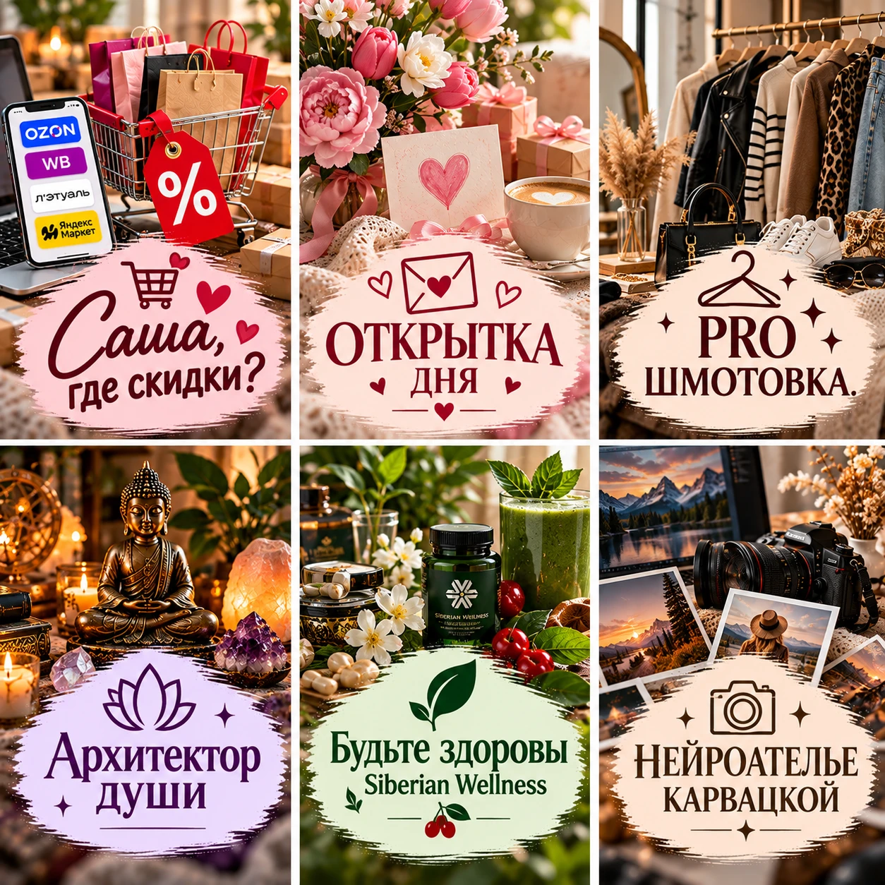 ✨ Собрала яркую подборку каналов для настроения и повседневной жизни: выгодные покупки,...