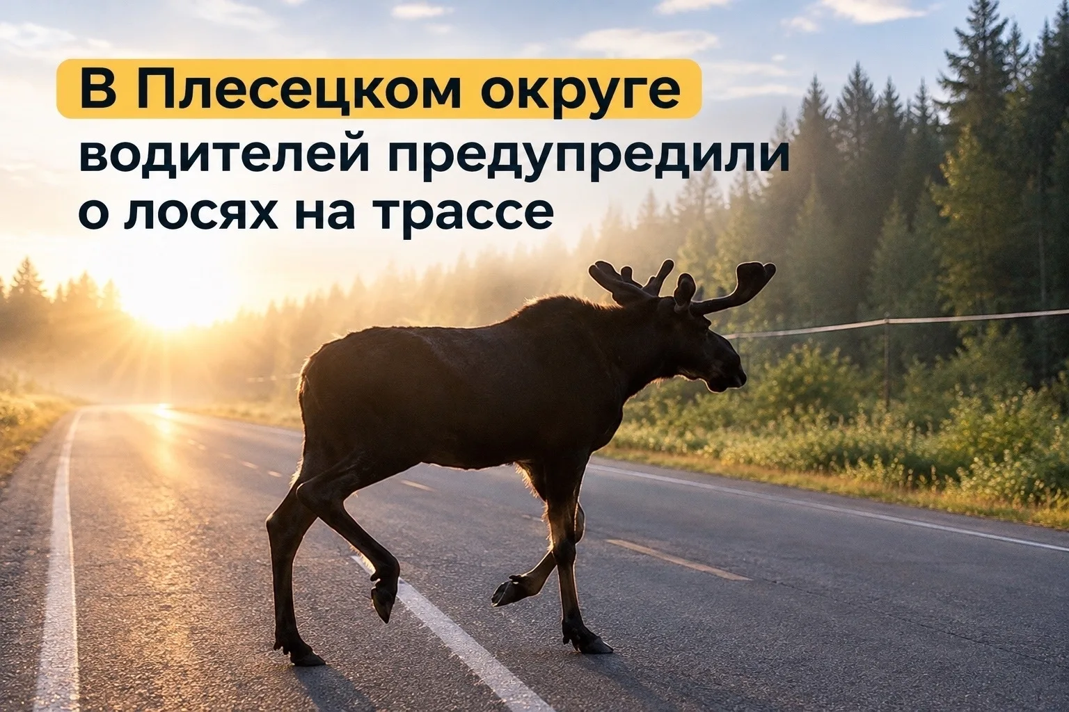 Осторожно! Лоси на дороге рядом с Мирным! 🚗 🫎 🚙