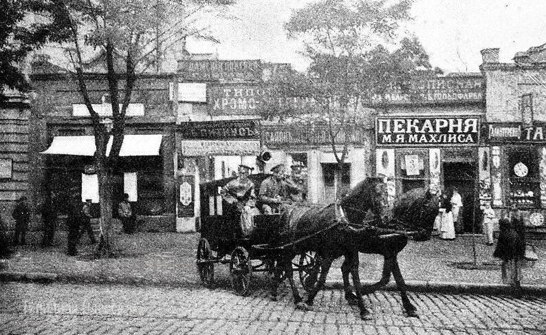 Дом А. Кулинеца. Отправка заболевшего в санитарной карете в чумной барак