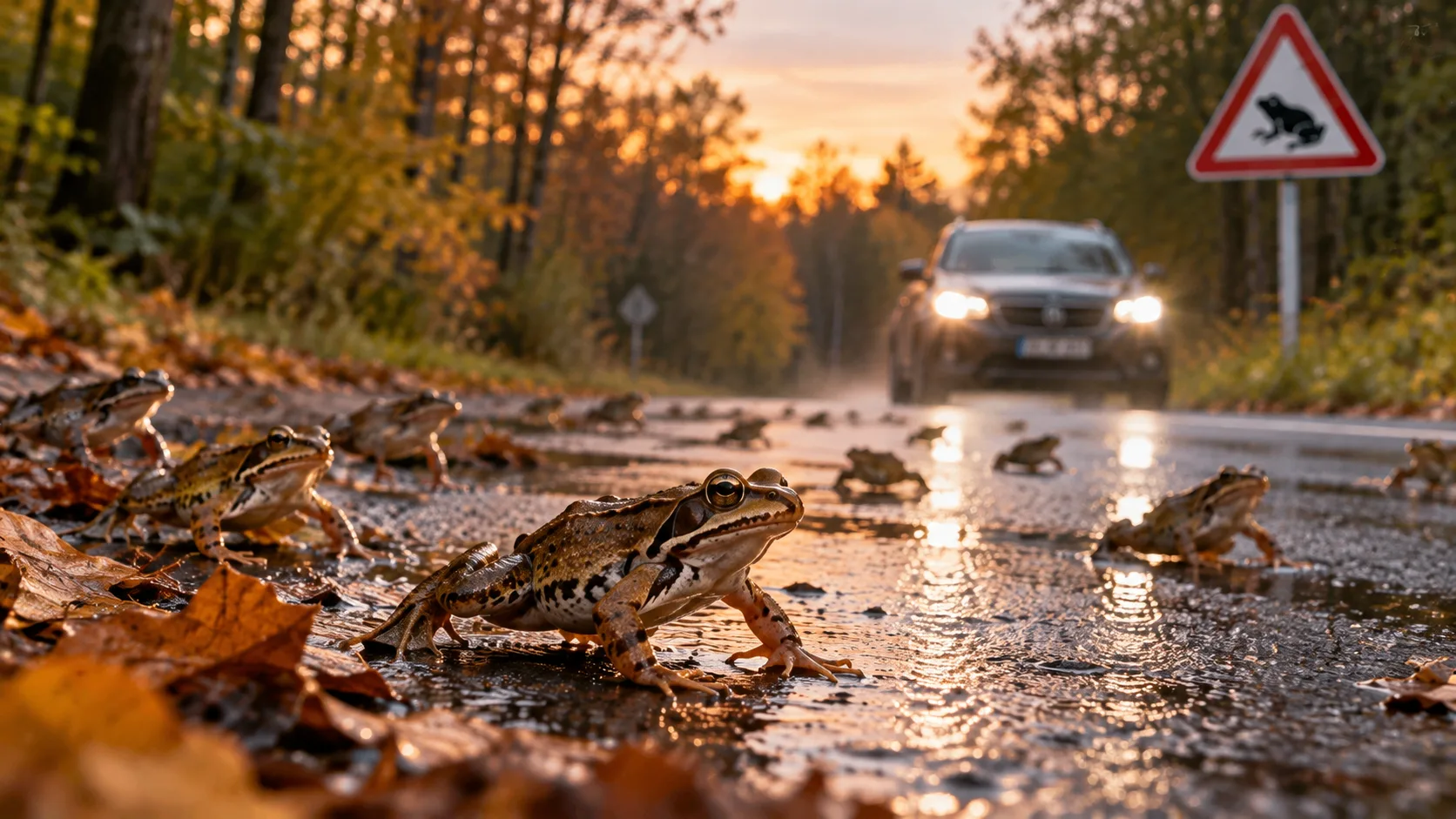 🐸 В Калининградской области началась осенняя миграция лягушек