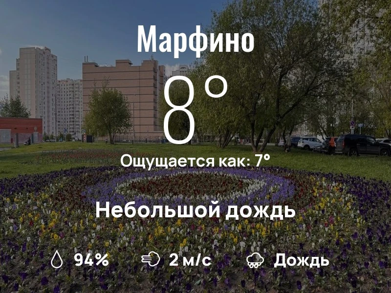Что с погодой в Марфино?