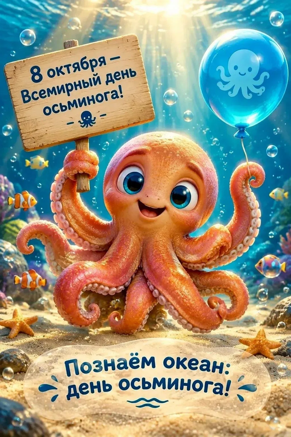 🐙 8 октября — Всемирный день осьминога!