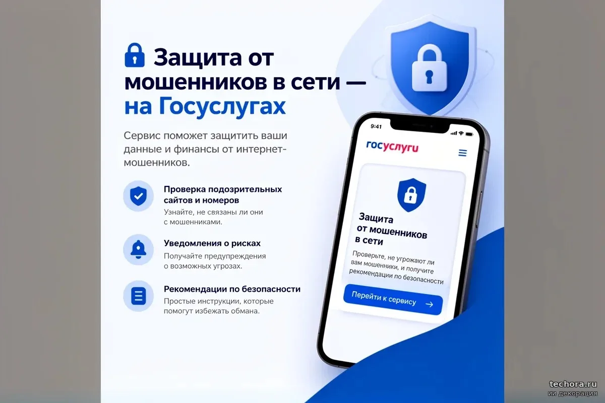 Сервис «Защита от мошенников в сети» содержит информацию о том, что делать, если гражда...