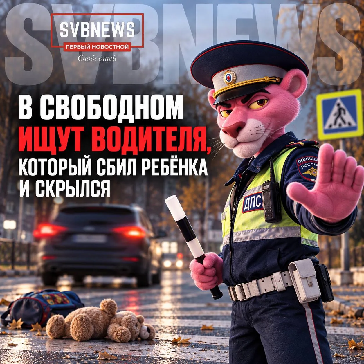 В Свободном разыскивают водителя, который сбил ребёнка и скрылся с места ДТП
