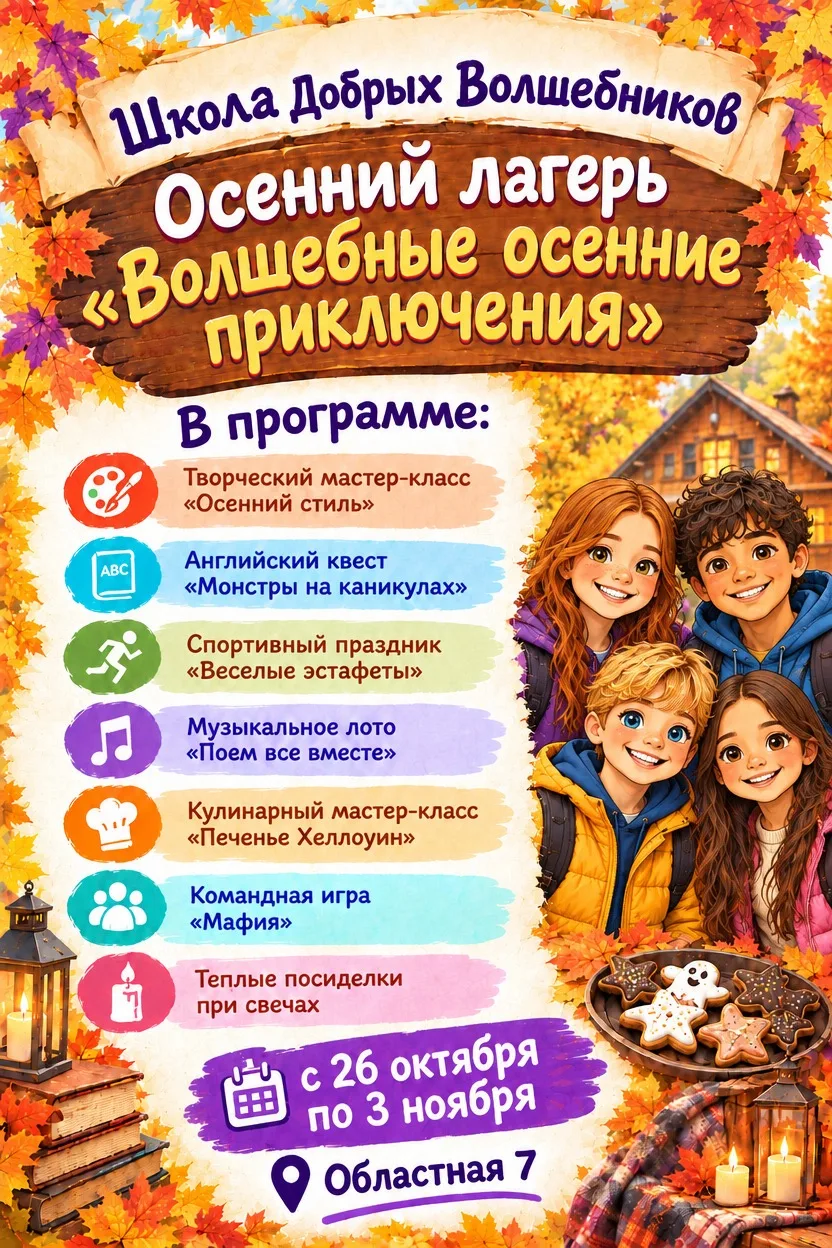 🌟🐿️Осенний лагерь «Волшебные осенние приключения»🐿️🌟