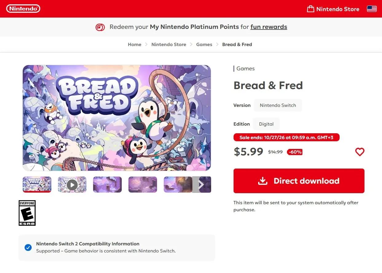 До 27 октября кооперативный физический платформер Bread & Fred можно приобрести в амери...