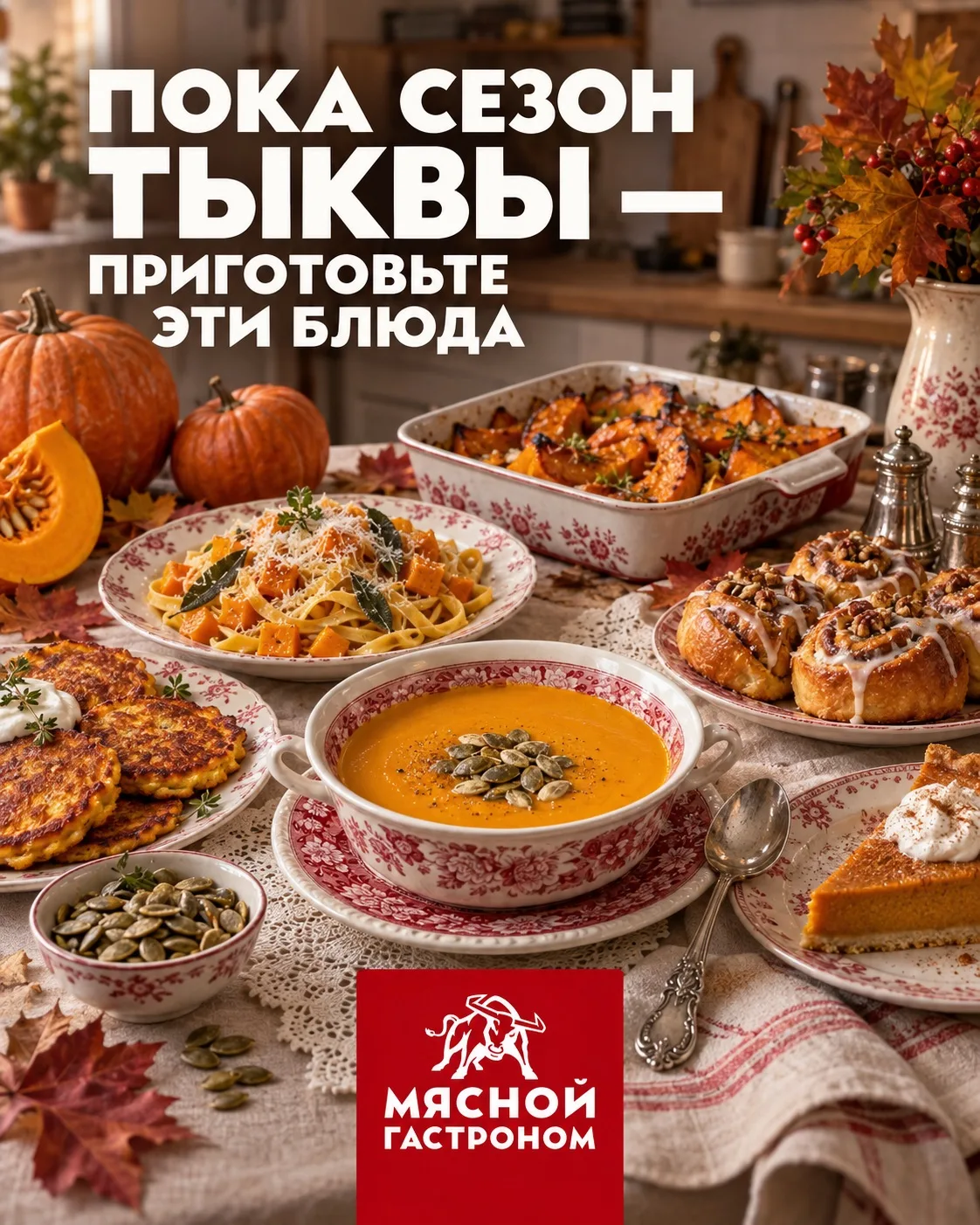 Сезон тыквы самое время для тёплых, ароматных и уютных блюд. Крем-суп, паста, ризотто, ...