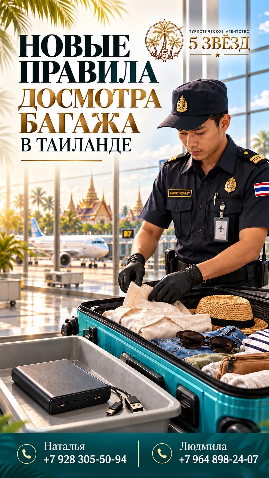 🛃Новые правила досмотра багажа в Таиланде