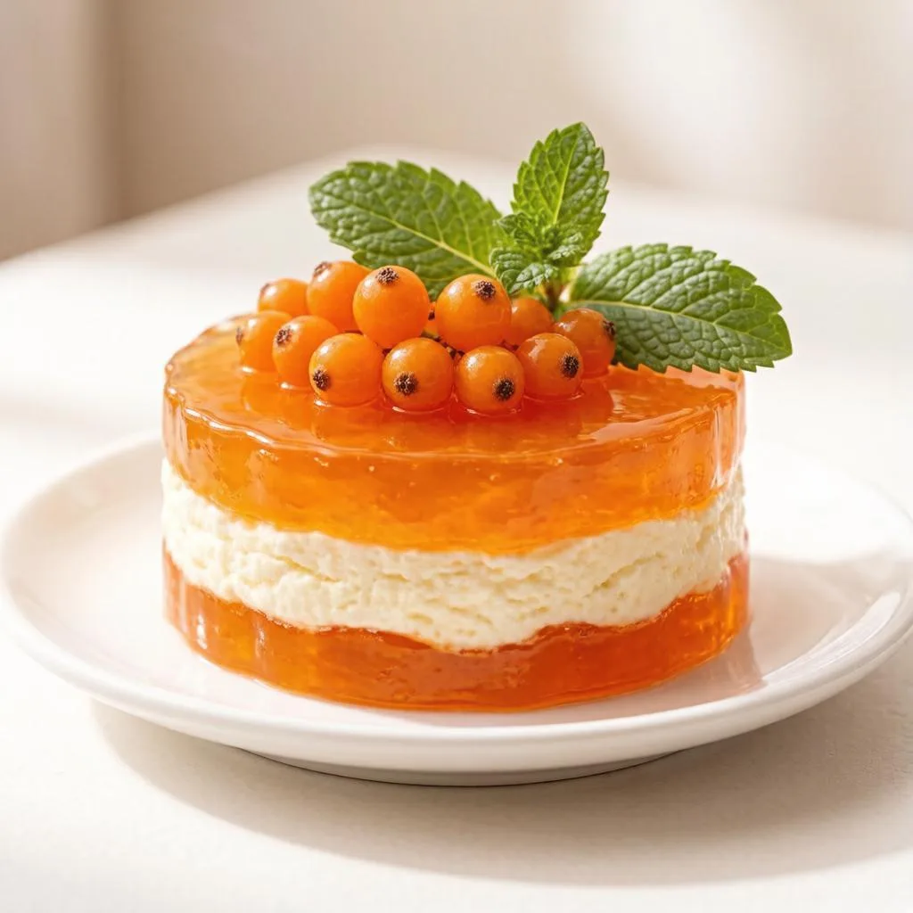 ТОРТ-ЖЕЛЕ С ОБЛЕПИХОЙ И ТВОРОГОМ — ЯРКИЙ И ЛЁГКИЙ ДЕСЕРТ! 🍊🧀🍰