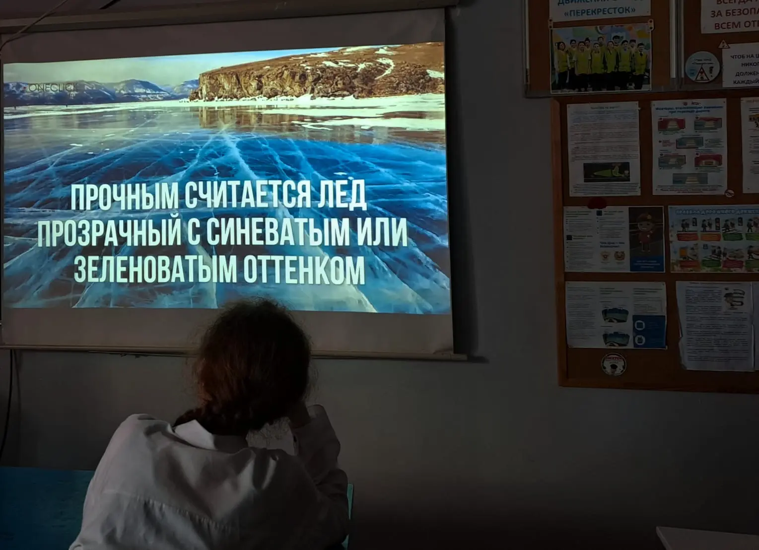 В школе провели уроки ОБЗР по безопасности на льду