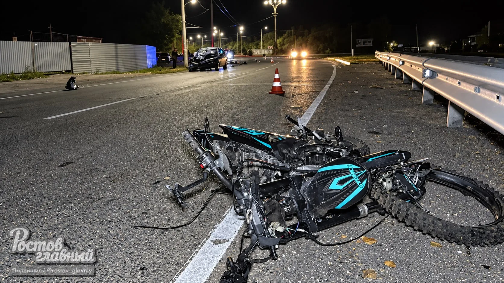 🏍 Парень на мотоцикле эндуро летел по встречке в Волгодонске и врезался в Акцент.