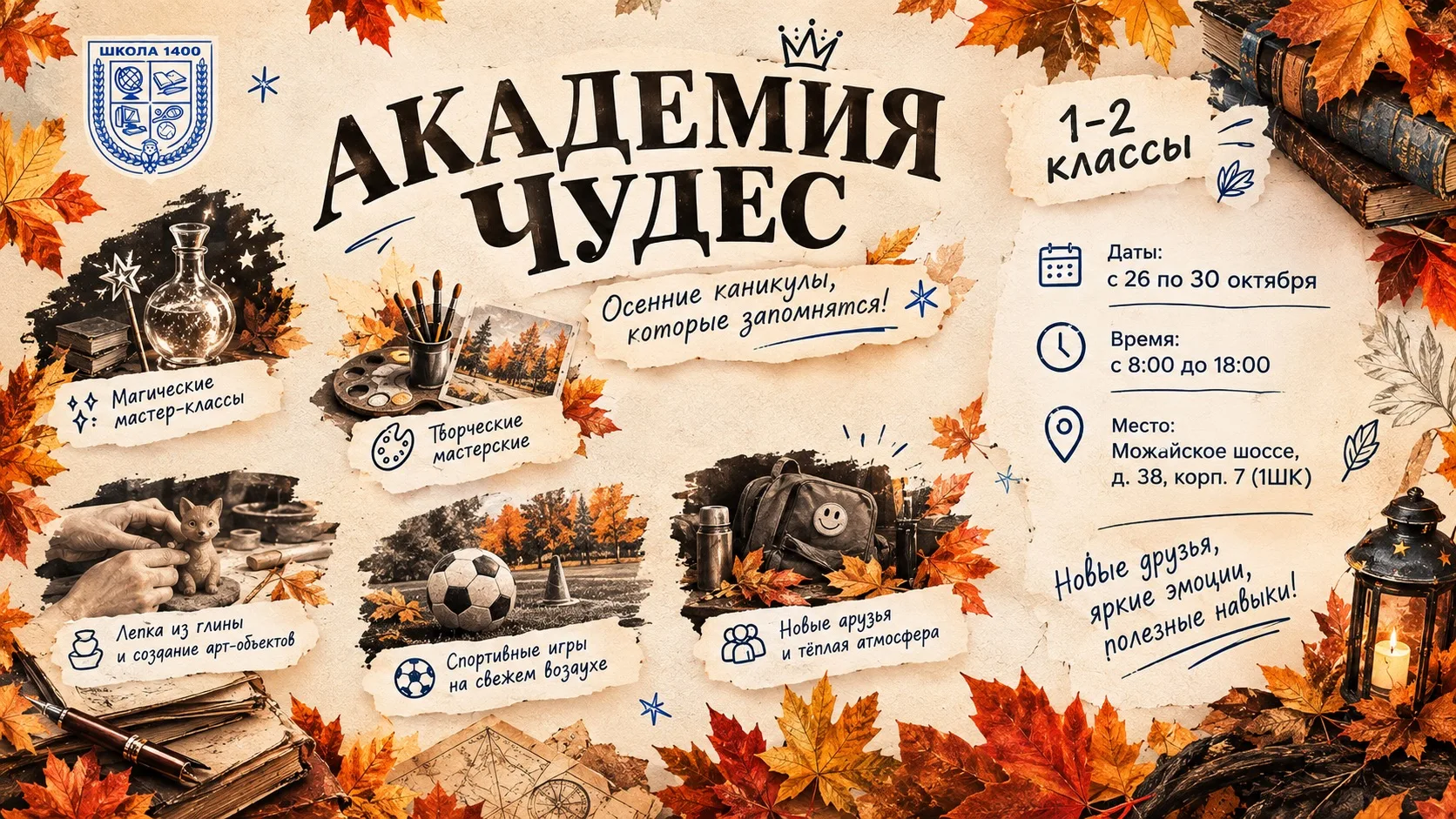 🍂 Каникулы с магией: приглашаем в «Академию Чудес»! 🔮