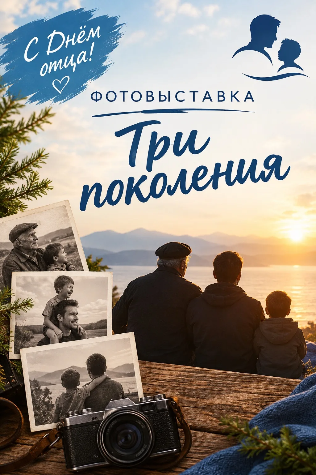 🎉 Фотовыставка «Три поколения» ко Дню отца!