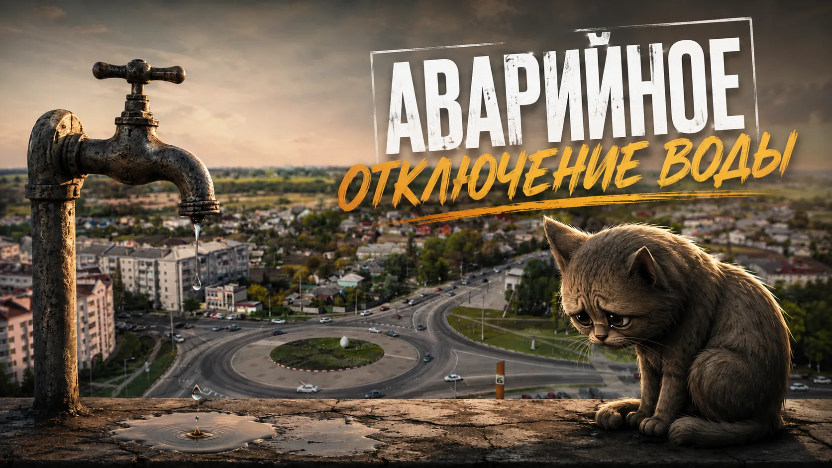 🚱 Внимание! Аварийное отключение воды в Разумном: