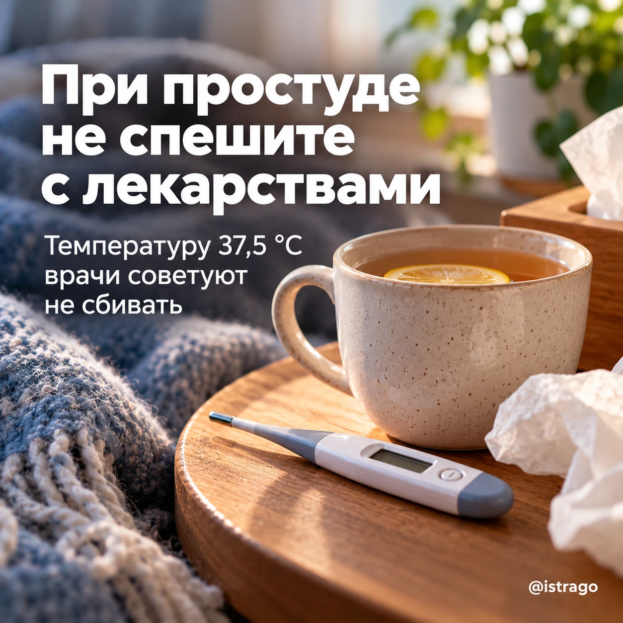 🌡 Простуда: когда не нужны таблетки