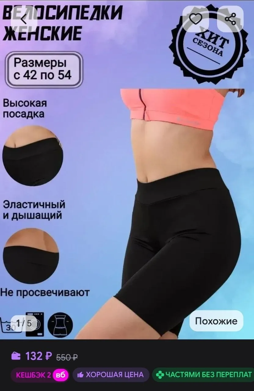 Шорты спортивные велосипедки короткие AINSAY