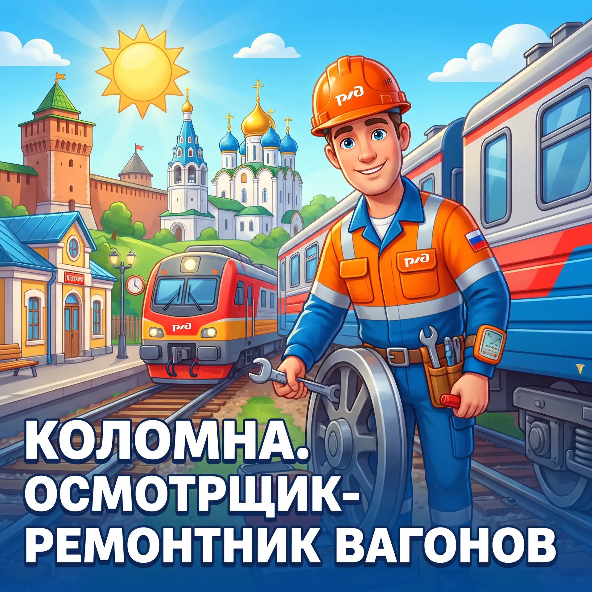 Коломна. Осмотрщик-ремонтник вагонов