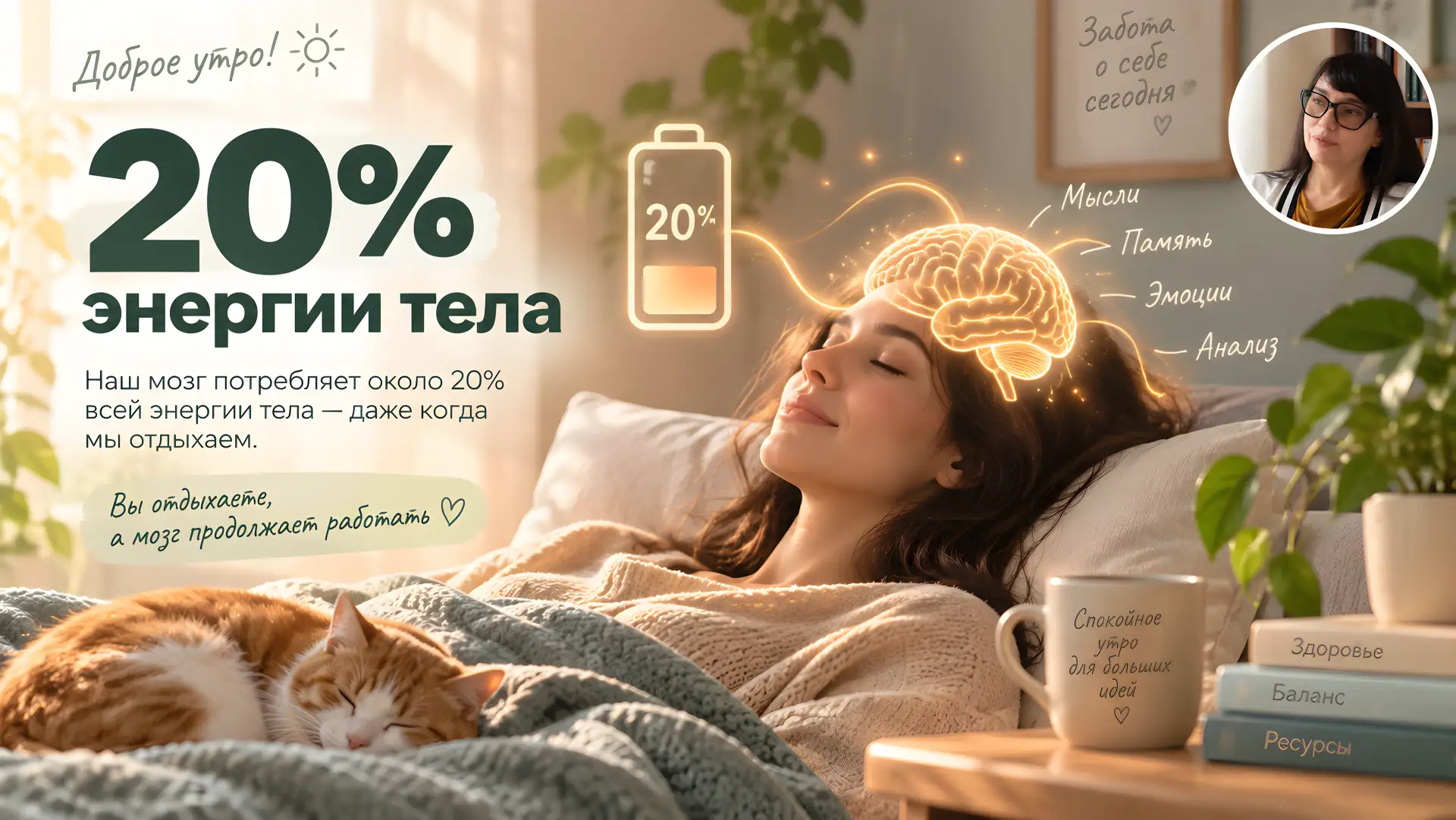 20% энергии тела