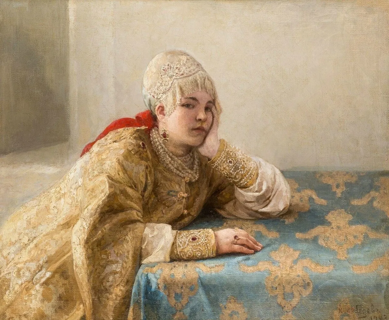 «Боярыня», 1903 г. Художник: Клавдий Васильевич Лебедев