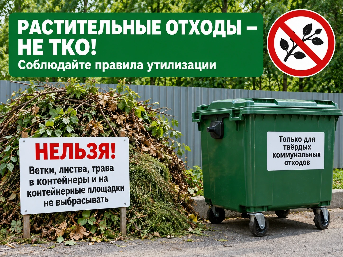 Осенью резко растёт объём растительных отходов. Но ботва, листва и ветки не относятся к...