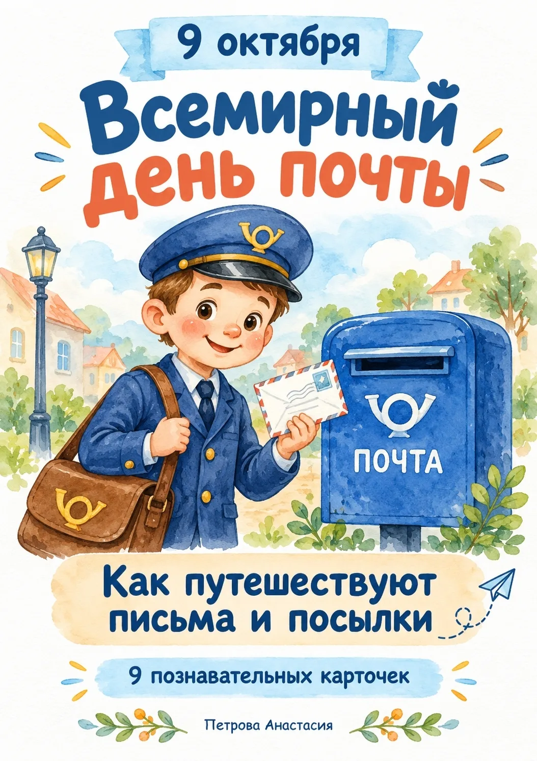 9 октября  - Всемирный день почты.