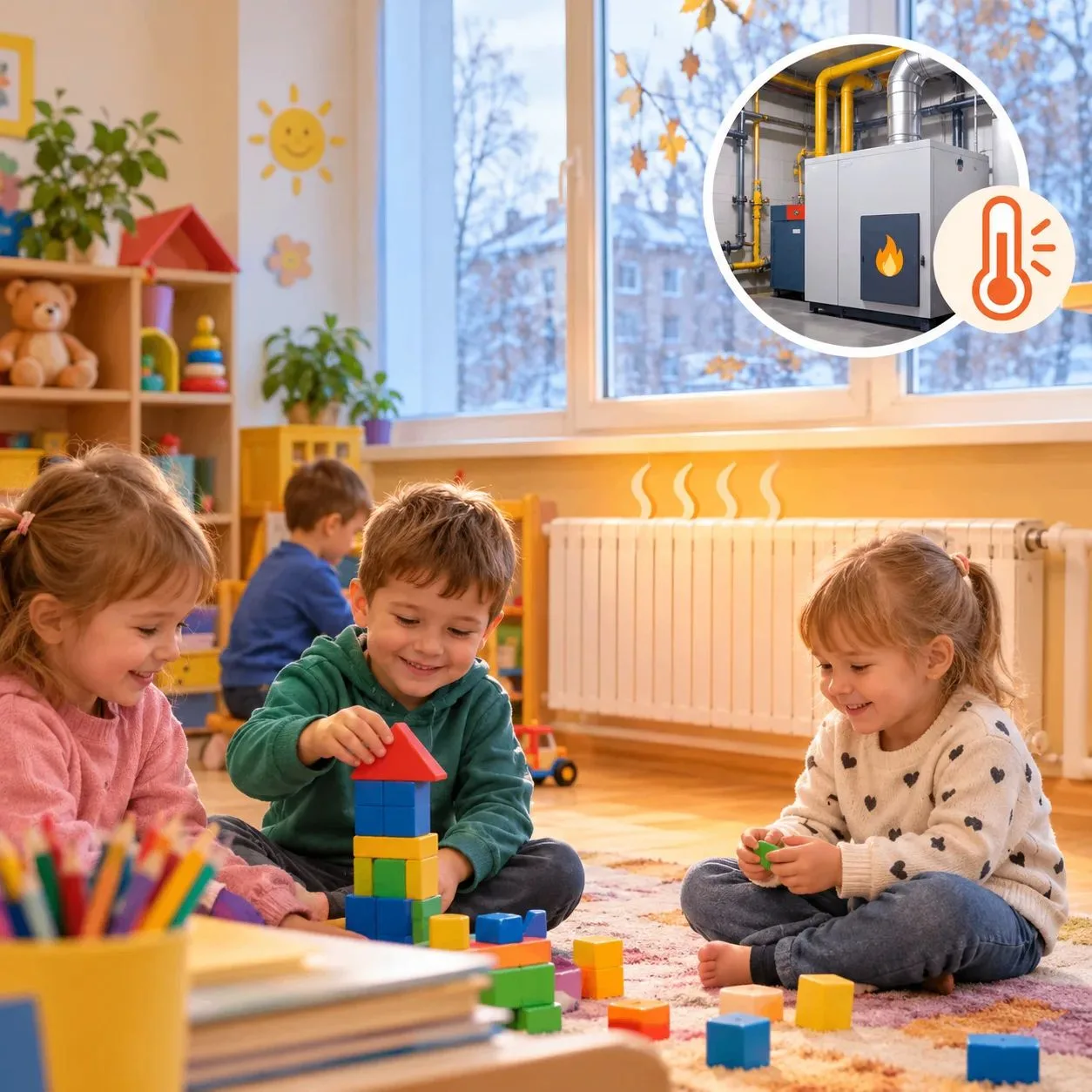 🌡Отопление в детских садах включили досрочно!