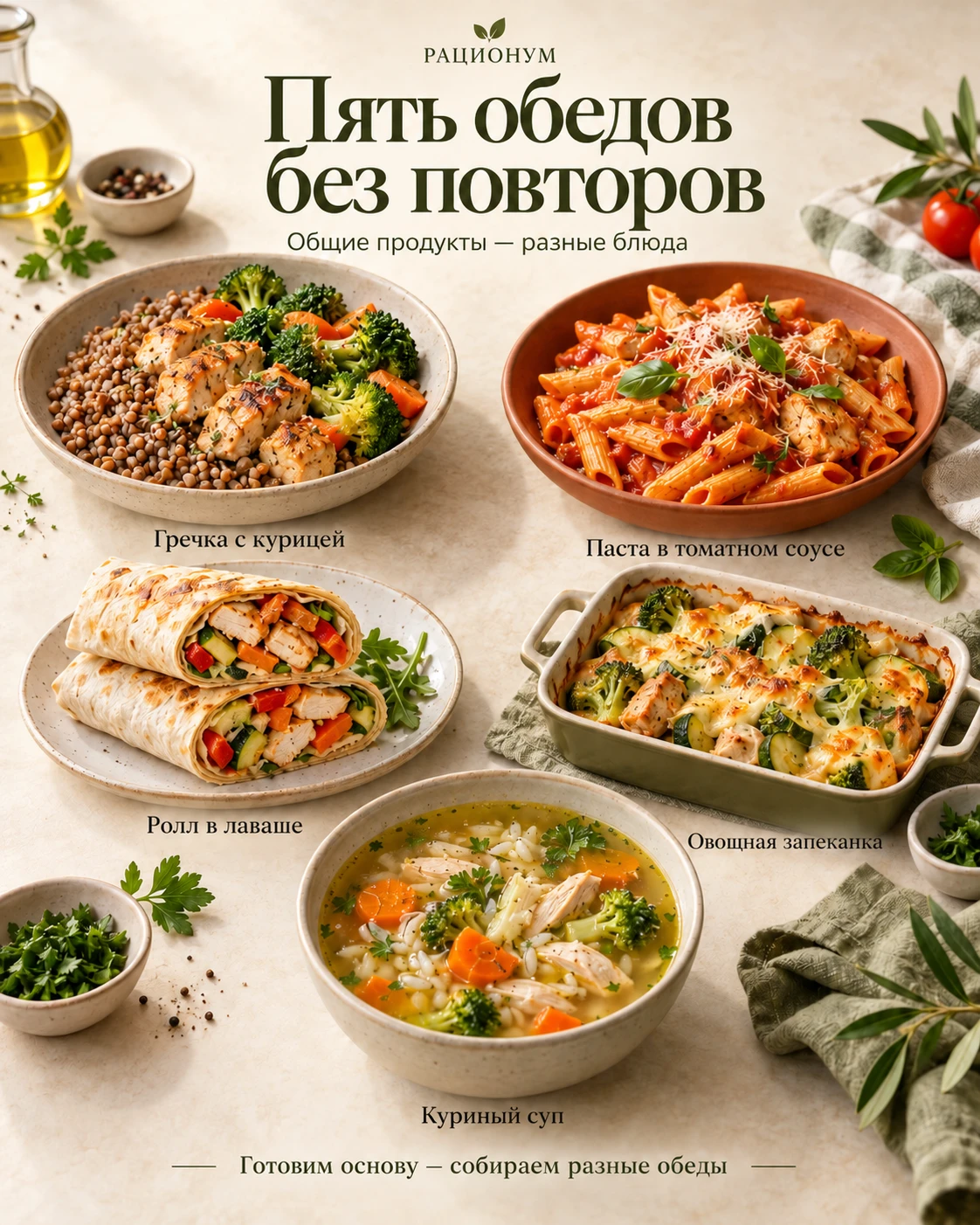 Готовим один раз — обедаем пять дней 🍱