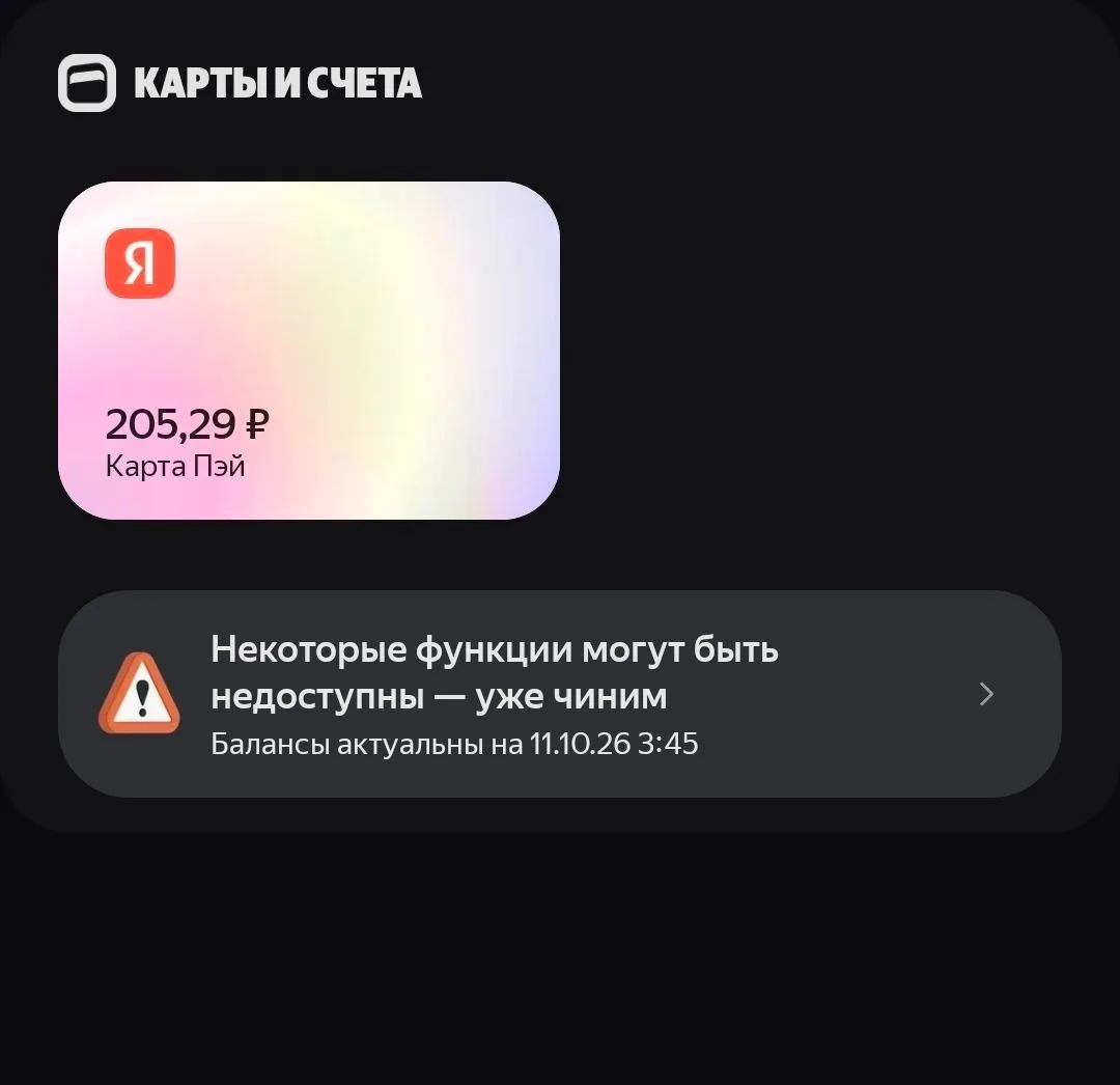 Сбой в «Яндекс Пэй» длится уже второй день — пользователи всё ещё не могут получить дос...