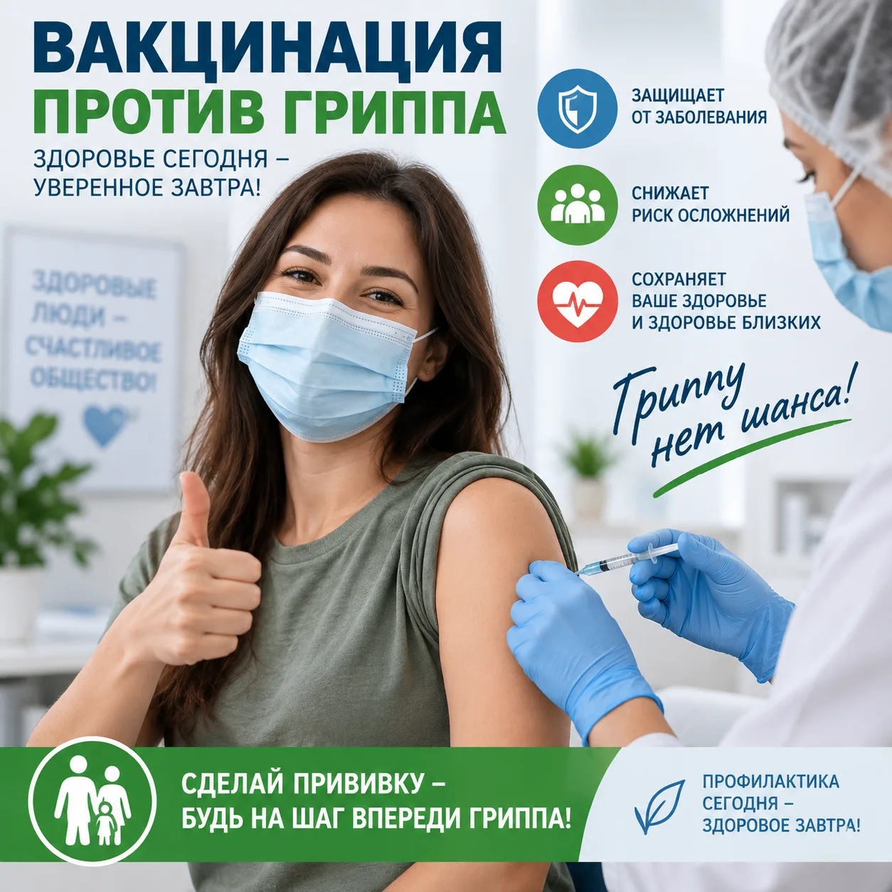 ❄️ Осень, дожди, сезон простуд… Самое время подумать о защите от гриппа!