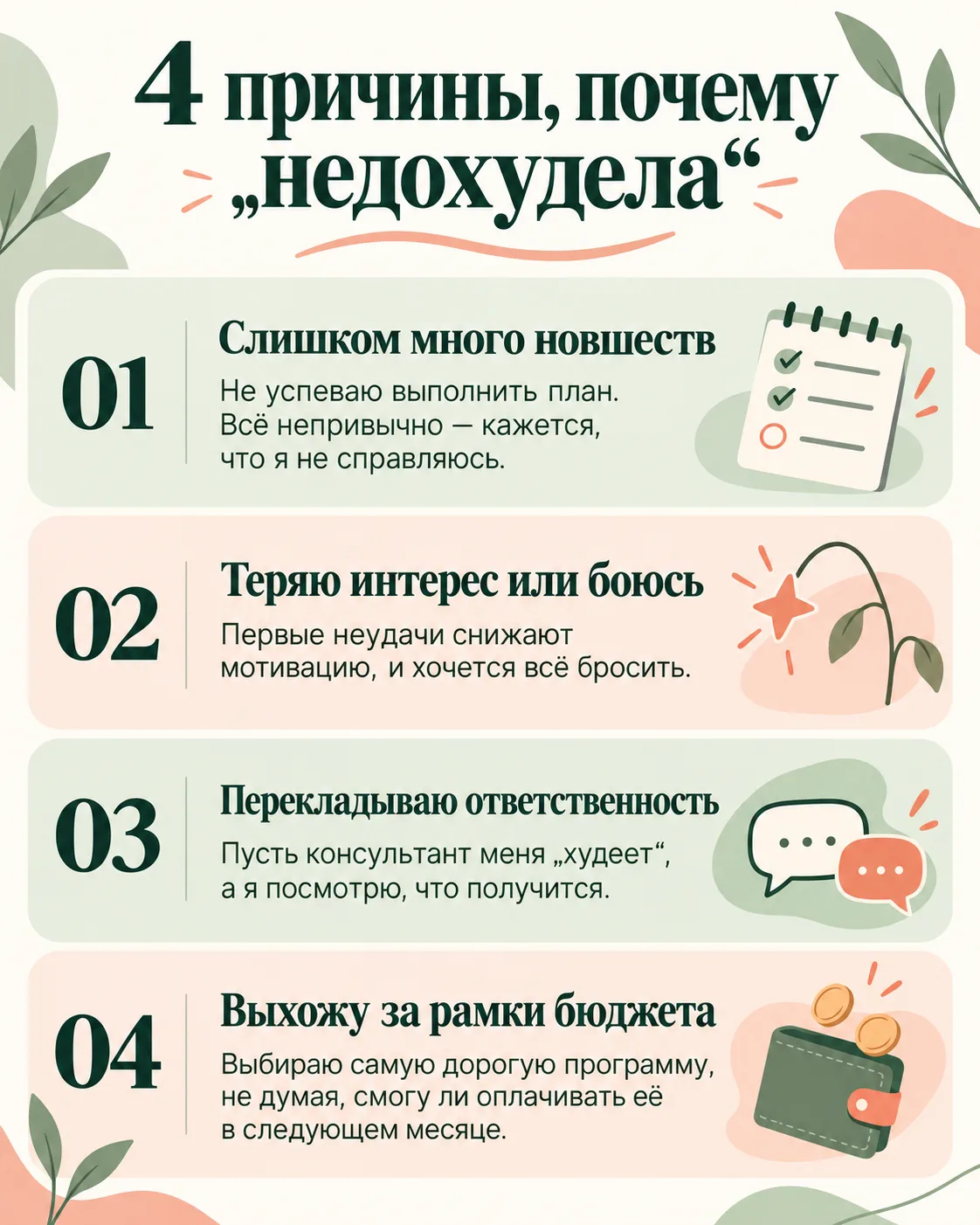 Слишком сложный план, первые неудачи, ожидание чуда или лишние расходы — что Вам знаком...