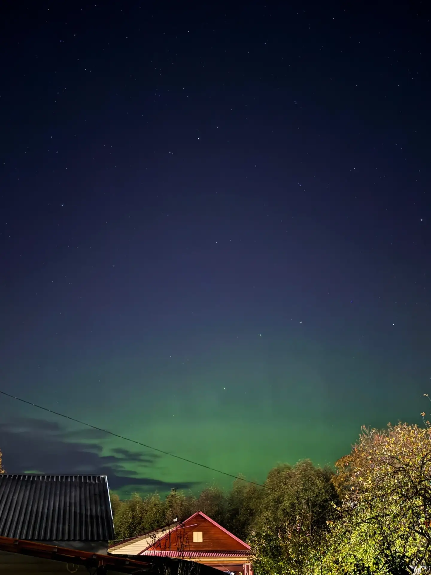 Северное сияние над Костромой, в ночь на 11 октября🌌