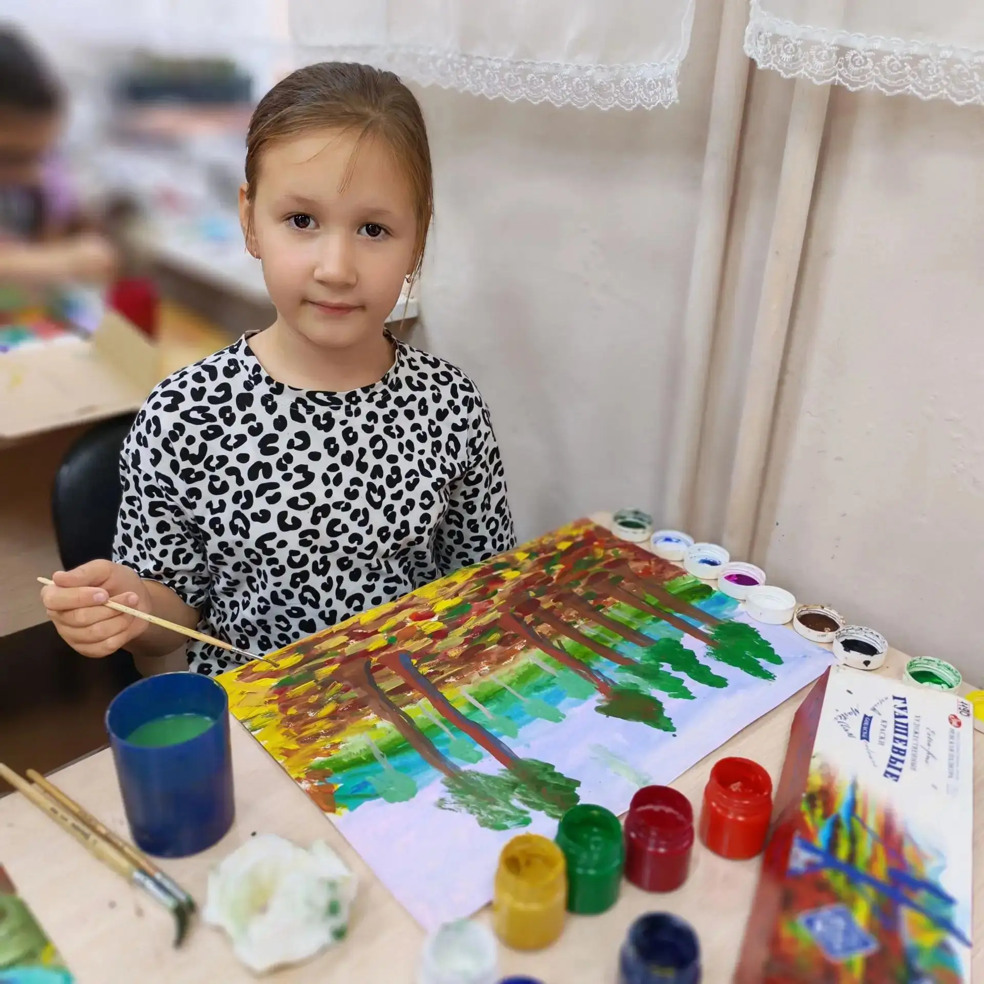 🎨 Осенний пейзаж в тёплых и холодных тонах 🍁