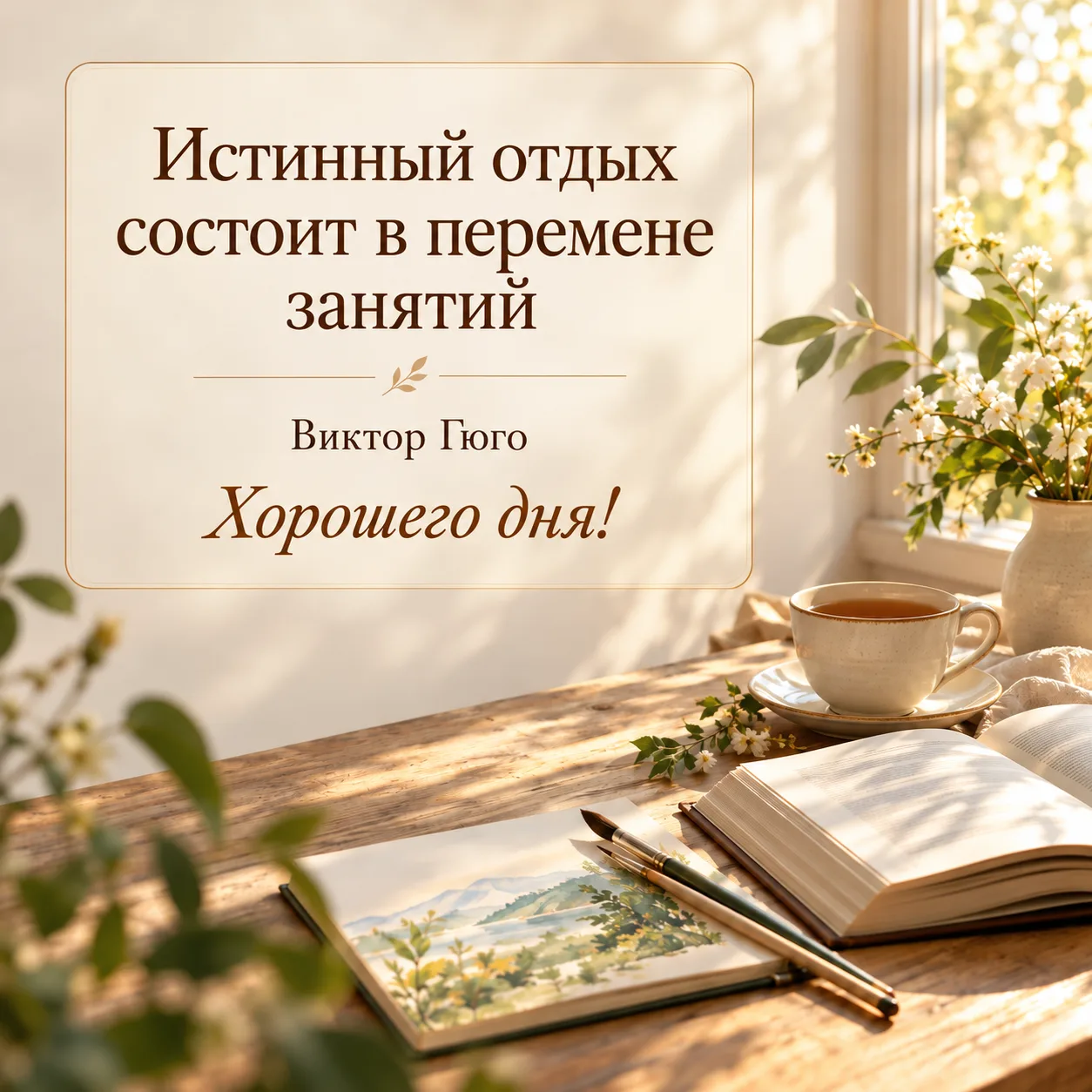 «Истинный отдых состоит в перемене занятий»