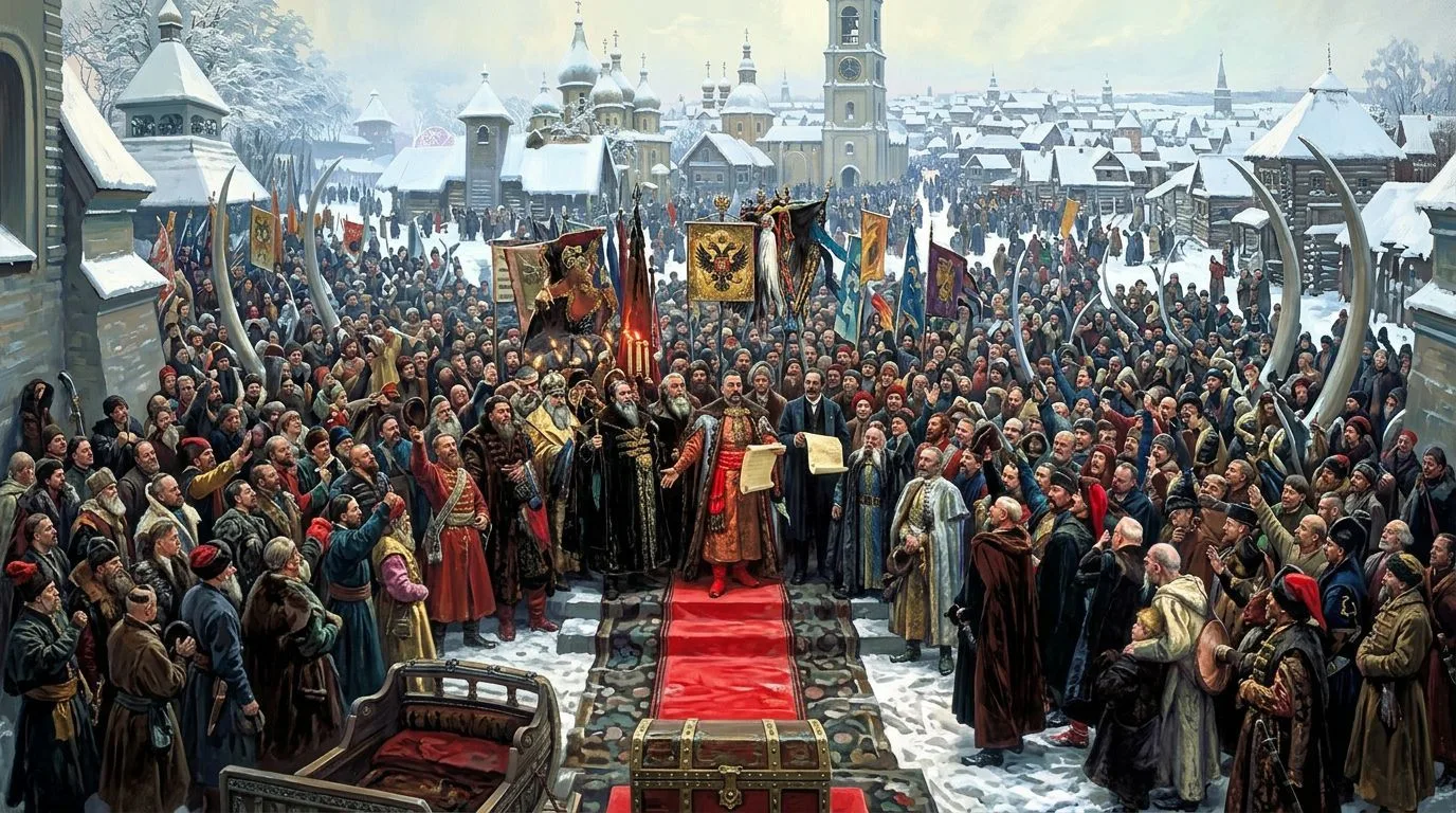 11 октября 1653 года Земский собор в Москве, откликаясь на предложение Богдана Хмельниц...