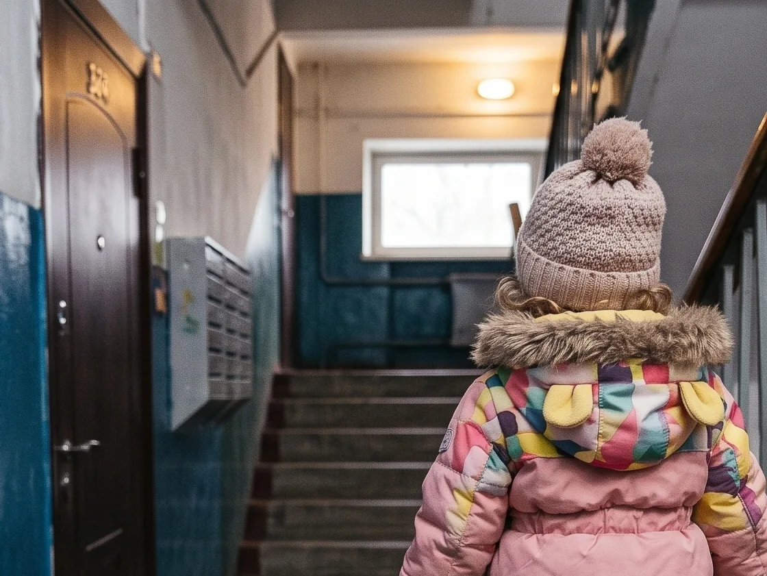⚡️Ночью на улице в Тюмени осталась одна маленькая девочка.
