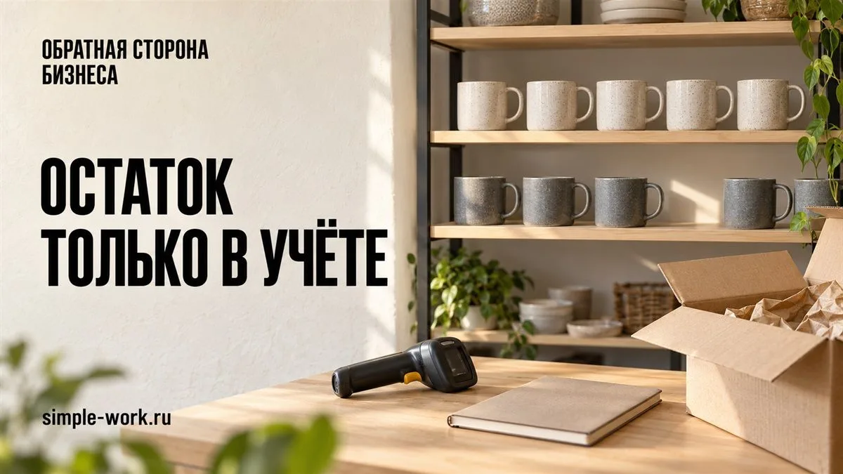 Магазин товаров для дома: остаток только в учёте