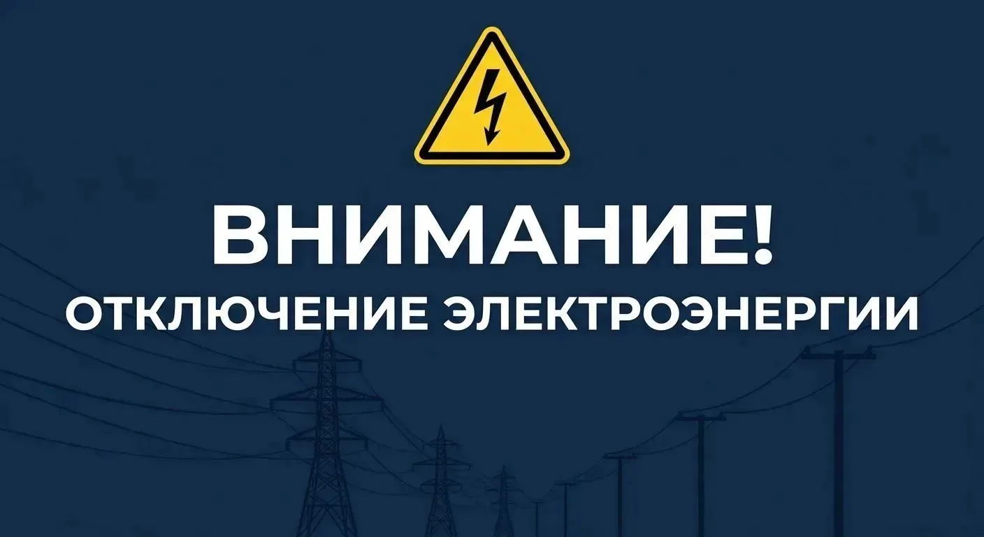 ⚡️ ВНИМАНИЕ: ПЛАНОВОЕ ОТКЛЮЧЕНИЕ ЭЛЕКТРОЭНЕРГИИ