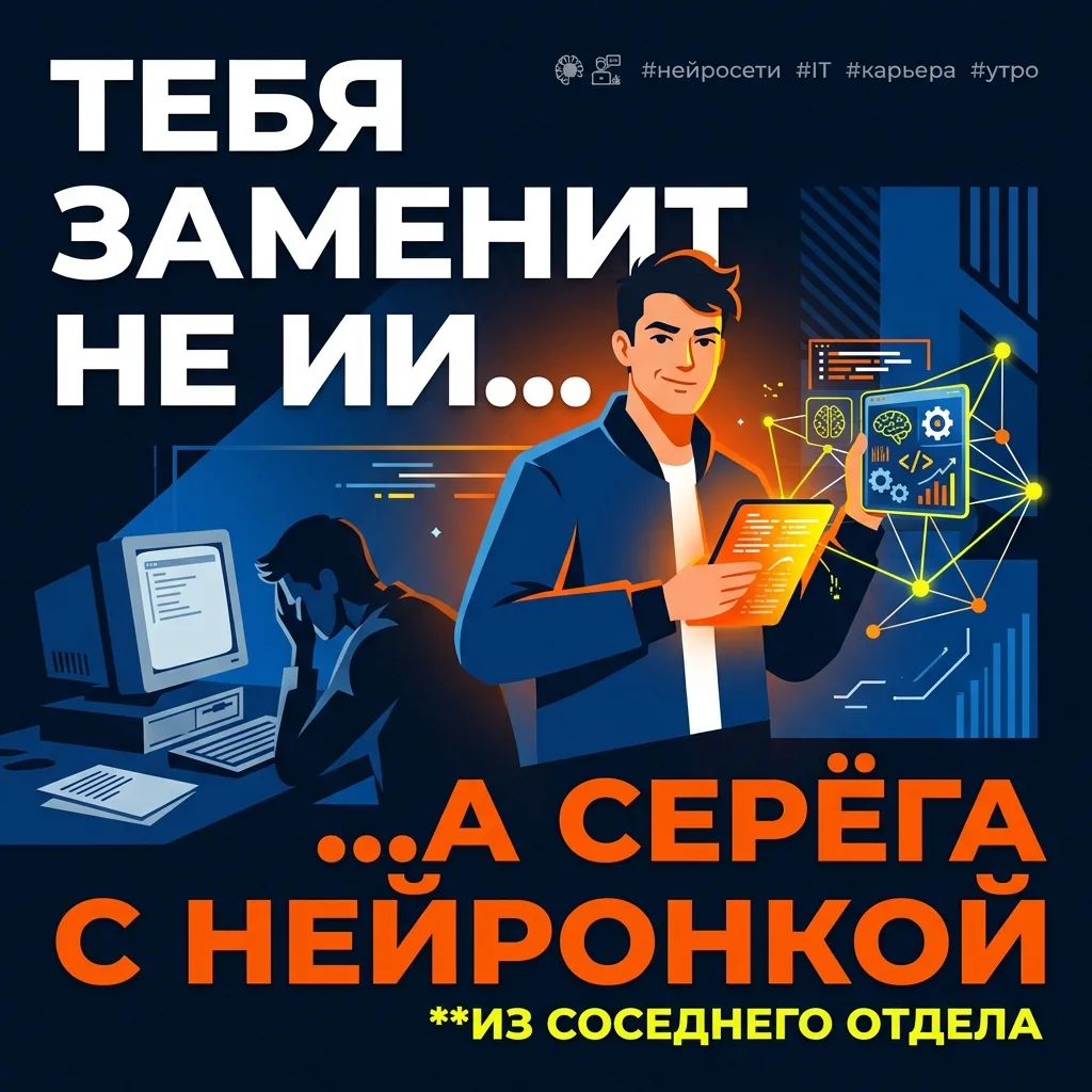 ⚡ Тебя заменит не ИИ, а Серёга из соседнего отдела