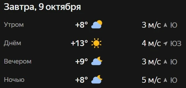 Прогноз погоды☀️