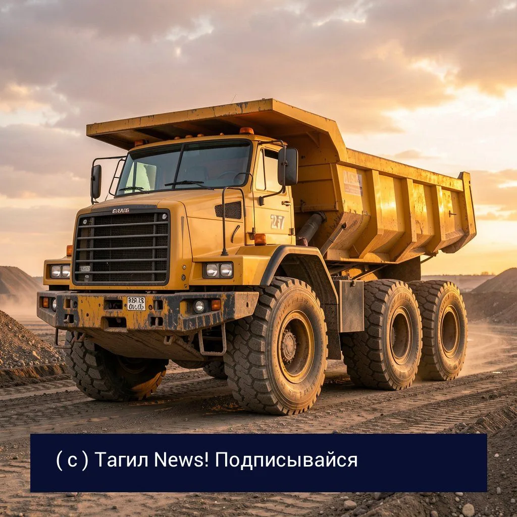 Утром на улице Полярной произошел необычный инцидент – КАМАЗ, везший асфальт, внезапно ...