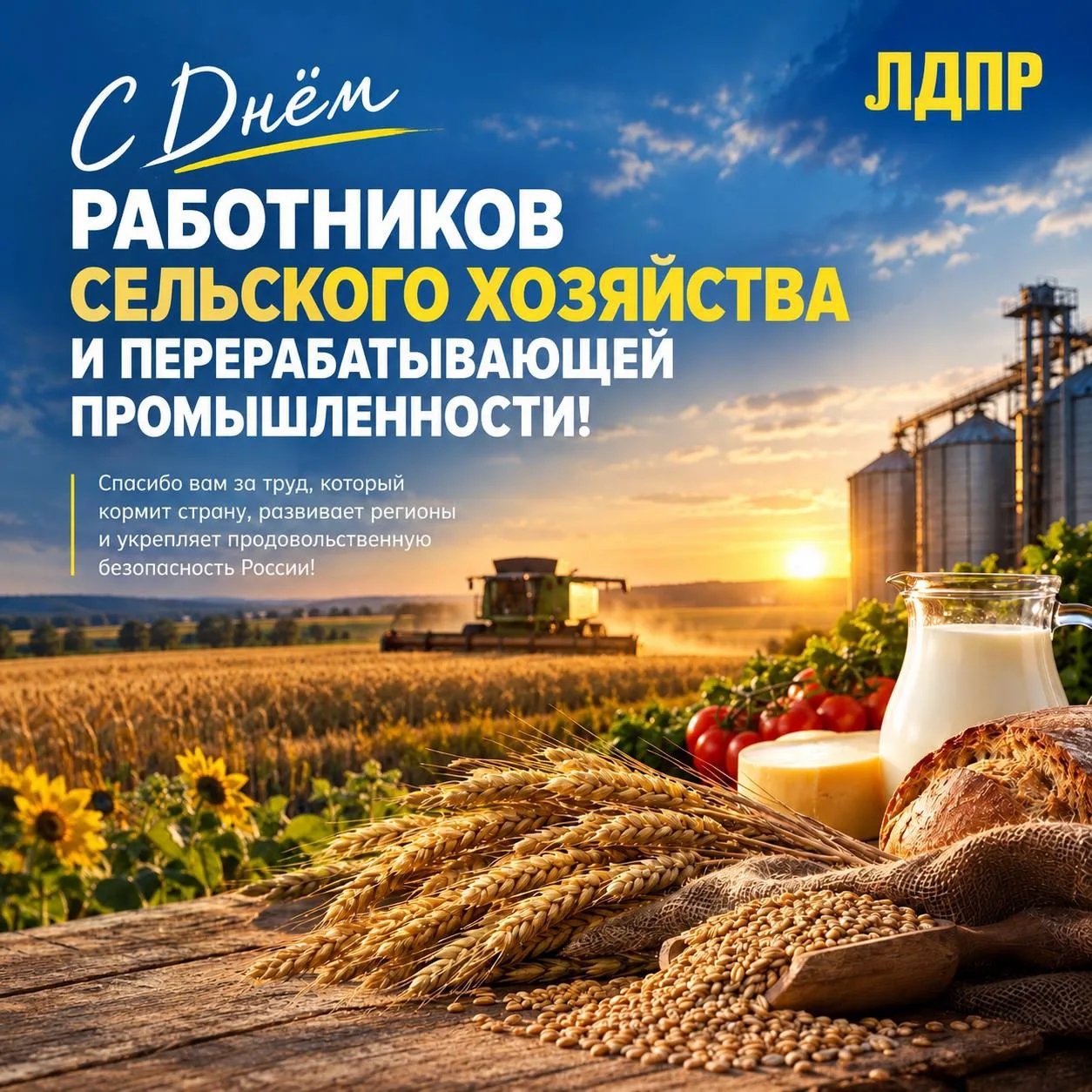 🌾 С Днём работника сельского хозяйства и перерабатывающей промышленности!