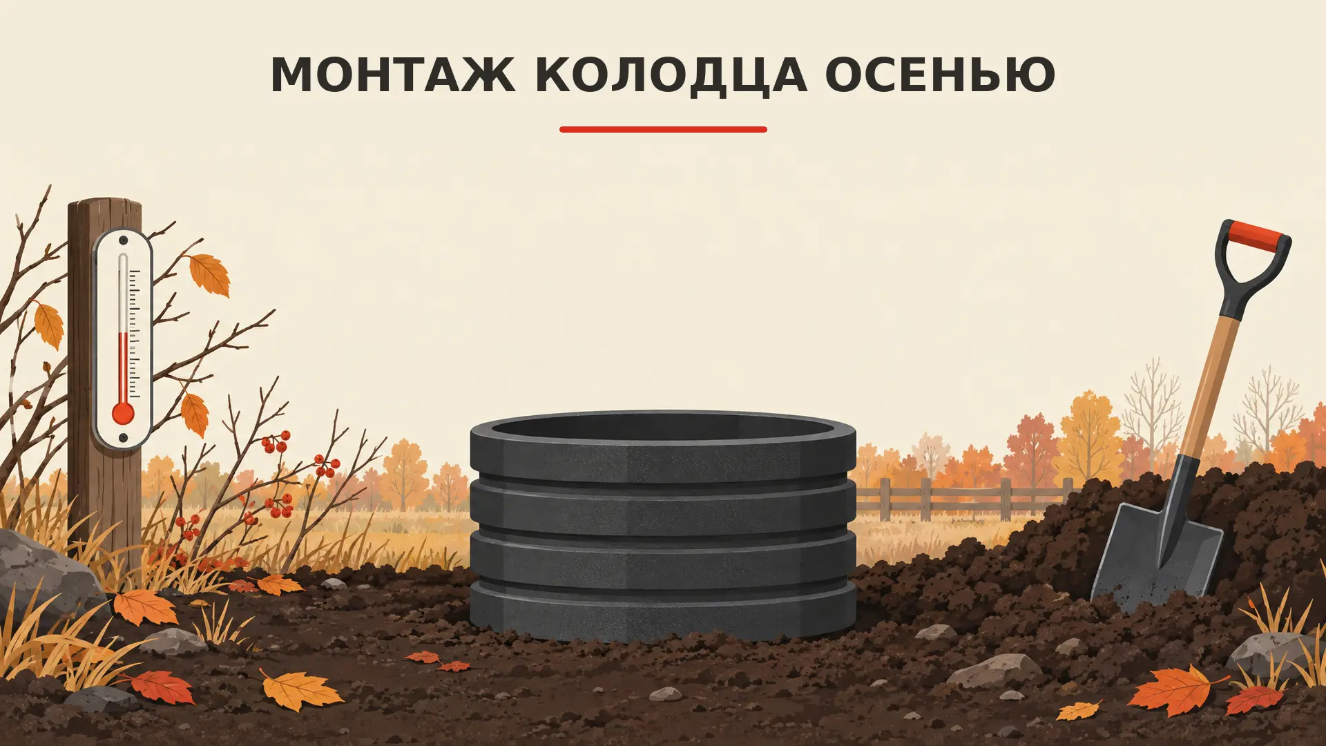 ❄️ МОЖНО ЛИ ПЛАНИРОВАТЬ МОНТАЖ КОЛОДЦА ОСЕНЬЮ