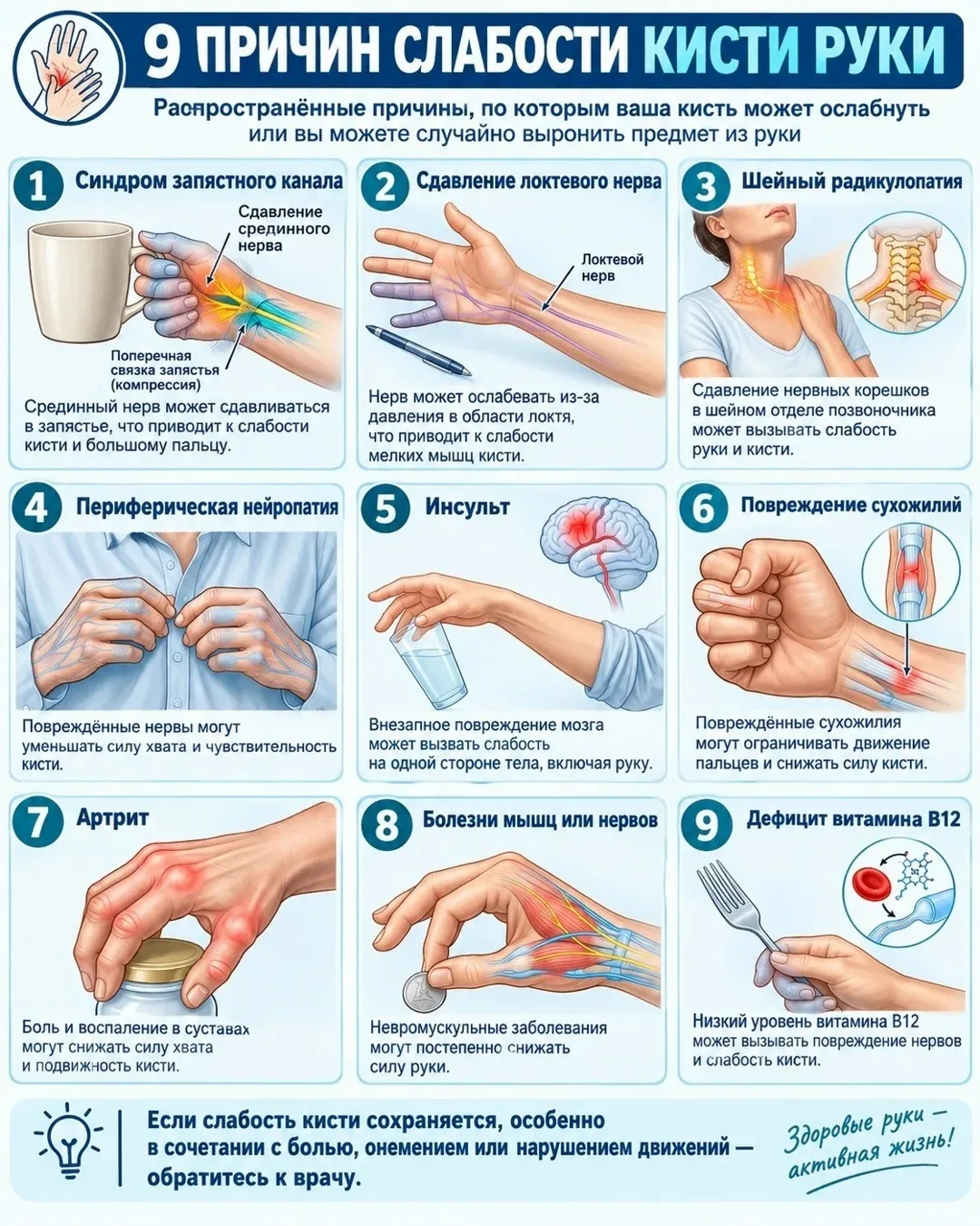 🤲 9 ПРИЧИН СЛАБОСТИ В РУКАХ