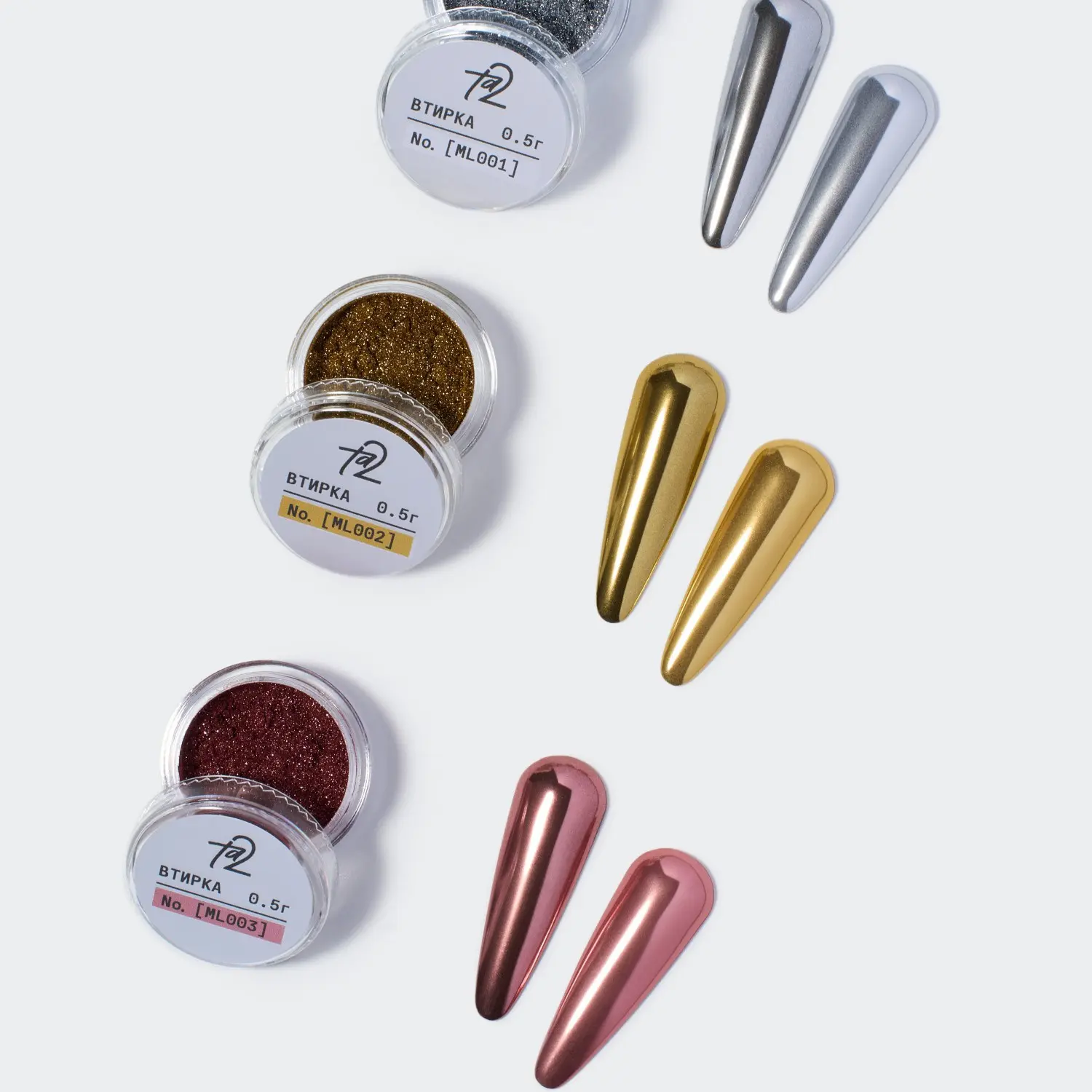 🧡Набор TA2ML (Metal) — коллекция классических металлических оттенков с насыщенным зерк...