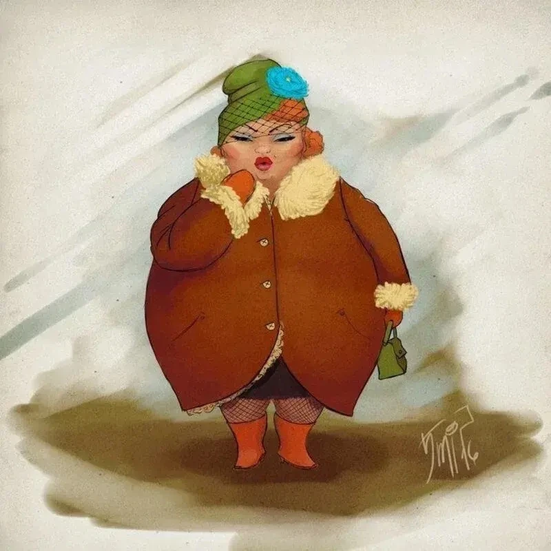 На Привозе торговый ряд. Продаются дубленки. Подходит пышная дама, начинает разглядыват...