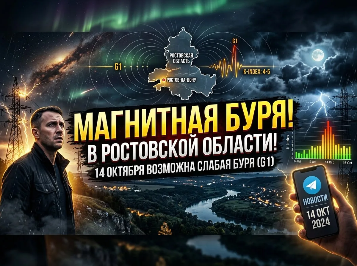 В Ростовской области 14 октября возможна слабая магнитная буря