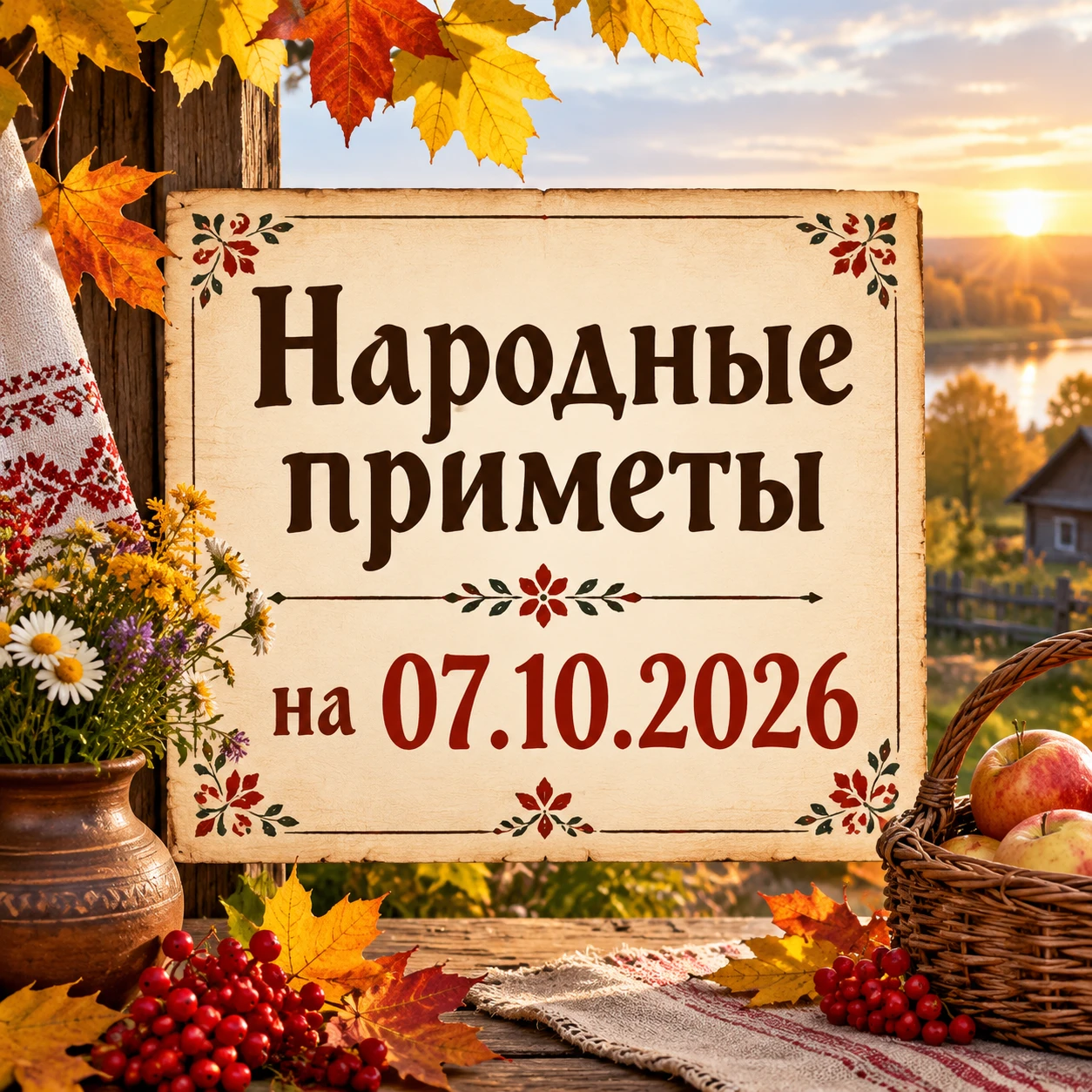 Народные приметы на 07.10.2026 🔥